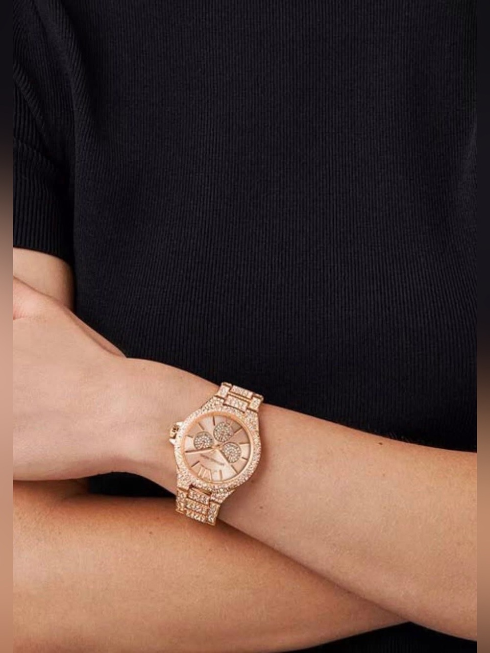 MK6961 -Michael Kors Oversized Camille Pavé Rose Gold-Tone Watch